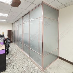 地軌式鋁框拉門+屏風WSP406
