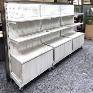 壁面洞洞背板木底櫃陳列架