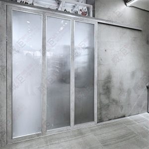 複合式懸吊式木拉門(木作+玻璃)WSP444