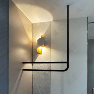 工業風烤漆黑壁面F型吊桿