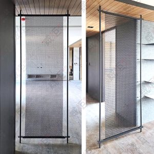 造型細網鐵框屏風